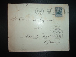 LETTRE Pour La FRANCE TP 5 C OBL.MEC. NOV 5 1913 HABANA CUBA  I C Pour CONSUL D'ESPAGNE à SAINT NAZAIRE (44) - Lettres & Documents