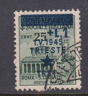 Venezia Giulia And Istria 1945 Yugoslav Trieste Occupation S2 1l On 25c Green Used - Joegoslavische Bez.: Trieste