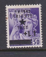 Venezia Giulia And Istria 1945 Yugoslav Trieste Occupation S4 1l On 50c Mint Hinged - Jugoslawische Bes.: Triest