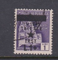 Venezia Giulia And Istria 1945 Yugoslav Trieste Occupation S6 1l On 1lira Violet Used - Ocu. Yugoslava: Trieste