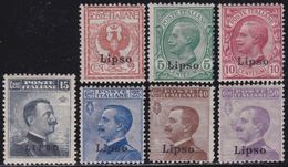 COLONIE ITALIANE EGEO LIPSO 1912 VEIII Serie Completa 7v Nuovi TL Leggera - Ägäis (Lipso)