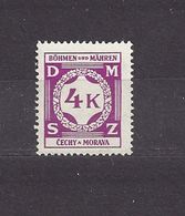 Bohemia & Moravia Böhmen Und Mähren 1941 MH * Mi D 11 Sc O 11 Dienstmarken I. Neue Zeichnung. - Unused Stamps
