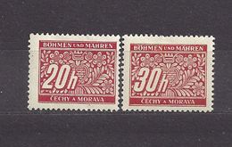 Bohemia & Moravia Böhmen Und Mähren 1939 MNH ** Mi P 3, 4 Sc J 3, 4 Portomarken. Postage Due. German Occupation. - Unused Stamps