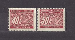 Bohemia & Moravia Böhmen Und Mähren 1939 MNH ** Mi P 5, 6 Sc J 5, 6 Portomarken. Postage Due. German Occupation. - Unused Stamps