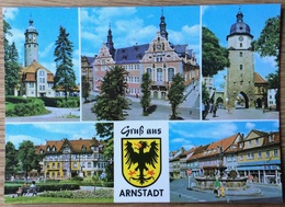 Arnstadt, Neideckturm, Rathaus, Riedtor, Bahnhof / Lessingstrasse, Hopfenbrunnen - Arnstadt