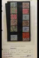 STRAITS SETTLEMENTS - DEALER'S STOCK  Small Dealer's Stock In Counter Book Including Few Better Stamps Including QV To 3 - Other & Unclassified