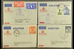 1953 QANTAS CORONATION DAY AIR LETTERS  A Group Of Six "Qantas / Coronation" Printed Air Letters Bearing Various Coronat - Altri & Non Classificati