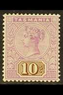 TASMANIA  1892-99 10s Mauve & Brown, SG 224, Fine Mint, Very Fresh. For More Images, Please Visit Http://www.sandafayre. - Altri & Non Classificati