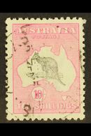 1915  10s Grey And Bright Aniline Pink, SG 43a, Very Fine Used. For More Images, Please Visit Http://www.sandafayre.com/ - Other & Unclassified