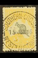 1915  5s Grey And Yellow Kangaroo, SG 30, Superb Used With Lovely Neat Centrally Placed "SOUTHERN CROSS / WESTN. AUSTRAL - Altri & Non Classificati