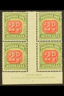 POSTAGE DUE  1946-57 2d Carmine And Green, SG D121, JOHN ASH Imprint Block Of Four, Superb Mint. (4 Stamps) For More Ima - Other & Unclassified