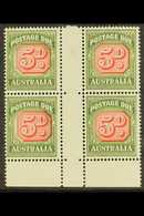 POSTAGE DUES  1958 5d Carmine An Deep Green, SG D136, Superb NHM Interpannau Block Of 4 Without Imprint. For More Images - Altri & Non Classificati