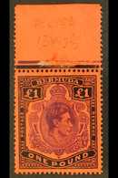 1952  £1 Bright Violet Abd Black On Scarlet, SG 121e, Superb Never Hinged Mint Upper Marginal Example. For More Images,  - Bermuda