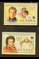 1981  International Year For Disabled Persons 10c And 60c, SG 857 & 859, WITHOUT SURCHARGES, Never Hinged Mint. (2 Stamp - Guiana (1966-...)