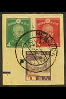 JAPANESE OCCUPATION  1942 1a On 5s Claret (Togo), 4a On 4s Emerald (Togo) And 8a On 8s Violet (Meji Shrine) Overprinted  - Burma (...-1947)