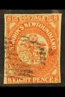 1857  8d Orange Vermilion, SG 8, Fine Used. Good Colour With Light Cancel And Just Clear To Adequate Margins All Round.  - Altri & Non Classificati