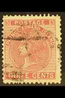 1872  3c Rose, Perf 12½-13 Small Holes, Variety "Stop Between Prince And Edward", SG 45a, Very Fine Used. For More Image - Other & Unclassified