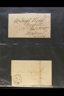 1842-1870 COVERS.  An Interesting Collection Of Stampless Covers & Entire Letters, Bearing Various Rate Handstamps & Man - Altri & Non Classificati