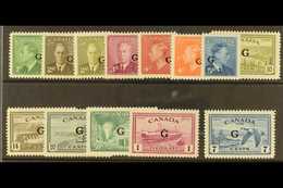 OFFICIALS  1950-52 Complete Set With "G" Overprints, SG O178/O190, Very Fine Mint. (13 Stamps) For More Images, Please V - Altri & Non Classificati