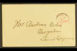 1908 MANUSCRIPT PROVISIONALS  Cover Endorsed "Pd ¼d W.G. McC" In Red Ink, With "George" C.d.s. (date Unclear, Possibly O - Cayman (Isole)