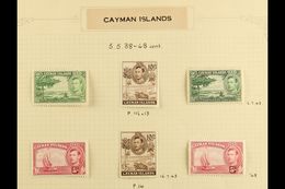 1937-79 VERY FINE MINT COLLECTION  A Lovely Complete Collection For The Period Nicely Written Up On Album Pages, Include - Cayman (Isole)