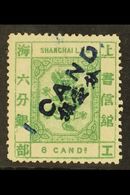 SHANGHAI MUNICIPAL POST  1877 1ca On 6ca Green, SG 69, Very Fine And Fresh Mint Og. For More Images, Please Visit Http:/ - Other & Unclassified