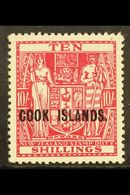 1936-44  10s Carmine Lake, SG 120, Never Hinged Mint For More Images, Please Visit Http://www.sandafayre.com/itemdetails - Cook Islands