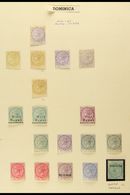 1874-1951 MINT COLLECTION  On Leaves, Inc 1874 1d Unused (toned Perfs), 1882-83 ½d & 1d (x2) Unused, 1883-86 1d, 1886 To - Dominica (...-1978)