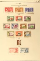 1935-69  A Clean, Chiefly Mint Collection On Dedicated Album Pages. Incl. 1935 Jubilee Set, 1938-47 Set, 1951 48c To $2. - Dominica (...-1978)