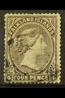 1878-79  4d Grey-black, No Watermark, SG 2, Good Used. For More Images, Please Visit Http://www.sandafayre.com/itemdetai - Falkland