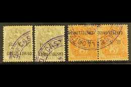 CASTELROSSO  1920 USED GROUP Of Varieties That Includes A B.N.F. Overprint 1c Grey With "S" For "Z" In "CASTELLORIZO", 1 - Other & Unclassified