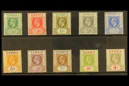 1921-22  Watermark Multi Script CA Complete Definitive Set, SG 108/117, Very Fine Mint. (10 Stamps) For More Images, Ple - Gambia (...-1964)