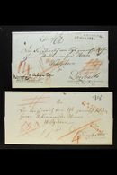 BAVARIA  1816-1822 Two Entire Letters To Dorzbach, 1816 With Red Dated Two-line "H. S. ANSBACH / 28 Feb 1816" & "Charge" - Altri & Non Classificati