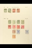 1886-1949 MINT & USED COLLECTION  On Leaves, Inc 1886-87 To 2d & 4d Mint, 1889 Surcharges 10c (x2) Used, 25c Mint, 40c ( - Gibilterra