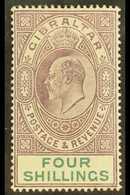 1903  (wmk CA) KEVII 4s Dull Purple And Green, SG 53, Very Fine Mint. For More Images, Please Visit Http://www.sandafayr - Gibilterra