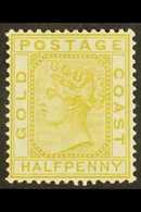 1876-84  (wmk CC) ½d Olive-yellow, SG 4, Fine Mint. For More Images, Please Visit Http://www.sandafayre.com/itemdetails. - Gold Coast (...-1957)