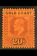 1902  20s Purple And Black On Red, SG 48, Very Fine Mint.  For More Images, Please Visit Http://www.sandafayre.com/itemd - Costa D'Oro (...-1957)
