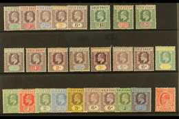 1902-1913 ALL DIFFERENT MINT KEVII COLLECTION.  A Colourful Mint Selection Presented On A Stock Card That Includes 1902  - Costa D'Oro (...-1957)