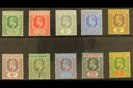 1907-13  King Edward VII Watermark Multi Crown CA Complete Set, SG 59/68, Fine Mint. (10 Stamps) For More Images, Please - Costa D'Oro (...-1957)