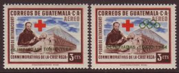 1964  3c Olympic Overprinted Red Cross Issue Displaying 'missing Rings' Error, As SG 710, Never Hinged Mint, Signed To R - Guatemala