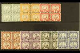 POSTAGE DUE  1938-63 Complete Set, SG D6/12 In Never Hinged Mint Blocks Of 4 (28 Stamps) For More Images, Please Visit H - Altri & Non Classificati