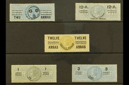 REVENUES - SPECIAL ADHESIVE  1903 Provisional Surcharges With 2a On 40r Blue, 12a On 8r Grey, 12a On 20a Brown, 1r On 50 - Altri & Non Classificati