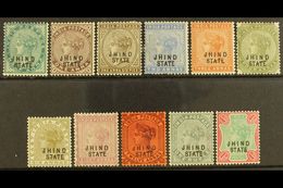 JIND  1886-99 Set To Both 1R, SG 17/32, Fine Mint. (11 Stamps) For More Images, Please Visit Http://www.sandafayre.com/i - Other & Unclassified