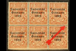 1922-23  1½d Red-brown With Thom Three Line Overprint, SG 54, With "PENCF" Corrected Variety, From Plate 12b Row 15/12,  - Altri & Non Classificati