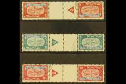 1948  Newy Year Complete Set Of Horizontal GUTTER PAIRS With Plate Numbers (Bale 10a/14a, SG 10/14), Very Fine Cds Used, - Other & Unclassified