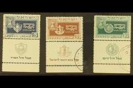 1949  New Year Complete Set With Tabs (Bale 18/20, SG 18/20), Very Fine Cds Used, Very Fresh, Cat £450. (3 Stamps) For M - Other & Unclassified