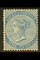 1883-97  1d Blue, SG 17, Mint With Sweated Gum And Light Crease. For More Images, Please Visit Http://www.sandafayre.com - Jamaica (...-1961)