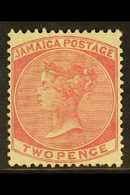 1883-97  2d Rose, SG 19, Mint With Good Colour And Large Part Gum, One Shorter Perf At Base. For More Images, Please Vis - Jamaica (...-1961)