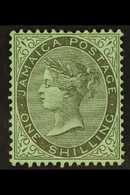 1905-11  1s Black On Green, $"" For "S", SG 54a, Mint With Good Colour And Gum, One Shorter Perf At Top. For More Images - Giamaica (...-1961)