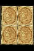 1905-11  1s Brown, SG 53, Mint Block Of Four (lower Pair Never Hinged), One Rusted Perf At Top. For More Images, Please  - Giamaica (...-1961)